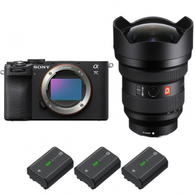 Sony A7C II Noir + FE 12-24mm f/2.8 GM + 3 Sony NP-FZ100-2
