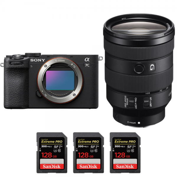 Sony A7C II Black + FE 24-105mm f/4 G OSS + 3 SanDisk 128GB Extreme PRO UHS-II SDXC 300 MB/s-2