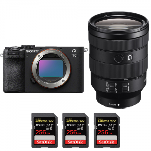 Sony A7C II Noir + FE 24-105mm f/4 G OSS + 3 SanDisk 256GB Extreme PRO UHS-II SDXC 300 MB/s-2