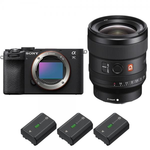 Sony A7C II Noir + FE 24mm f/1.4 GM + 3 Sony NP-FZ100-2