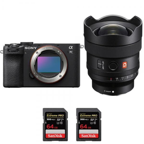 Sony A7C II Black + FE 14mm f/1.8 GM + 2 SanDisk 64GB Extreme PRO UHS-II SDXC 300 MB/s-2