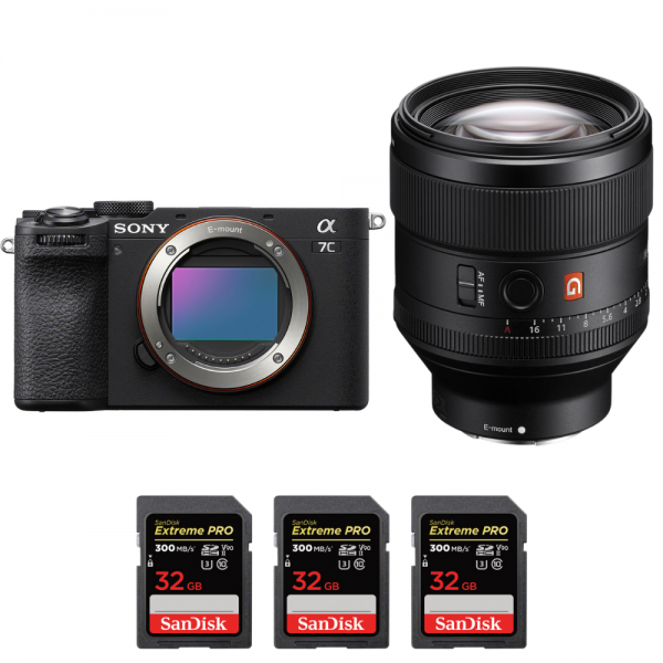 Sony A7C II Black + FE 85mm f/1.4 GM + 3 SanDisk 32GB Extreme PRO UHS-II SDXC 300 MB/s-2