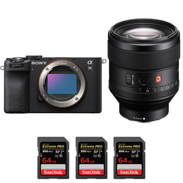 Sony A7C II Noir + FE 85mm f/1.4 GM + 3 SanDisk 64GB Extreme PRO UHS-II SDXC 300 MB/s-2
