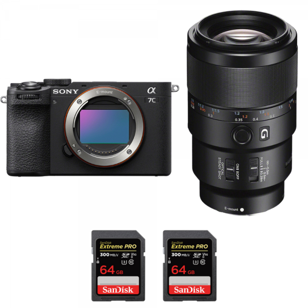 Sony A7C II Negro + FE 90mm f/2.8 Macro G OSS + 2 SanDisk 64GB Extreme PRO UHS-II SDXC 300 MB/s-2