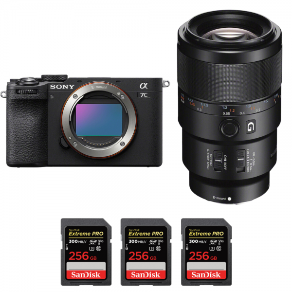 Sony A7C II Black + FE 90mm f/2.8 Macro G OSS + 3 SanDisk 256GB Extreme PRO UHS-II SDXC 300 MB/s-2