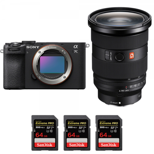Sony A7C II Black + FE 24-70mm f/2.8 GM II + 3 SanDisk 64GB Extreme PRO UHS-II SDXC 300 MB/s-2