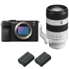 Sony A7C II Black + FE 70-200mm f/4 Macro G OSS II + 2 Sony NP-FZ100-2