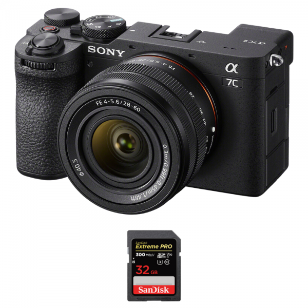 Sony A7C II Black + FE 28-60mm f/4-5.6 + 1 SanDisk 32GB Extreme PRO UHS-II SDXC 300 MB/s-2