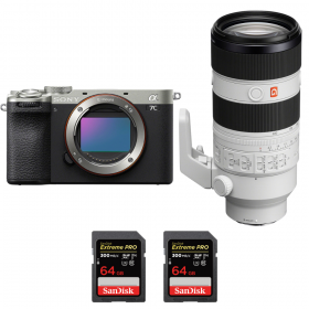 Sony A7C II Plata + FE 70-200mm f/2.8 GM OSS II + 2 SanDisk 64GB Extreme PRO UHS-II SDXC 300 MB/s-2