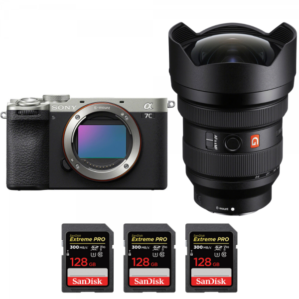 Sony A7C II Silver + FE 12-24mm f/2.8 GM + 3 SanDisk 128GB Extreme PRO UHS-II SDXC 300 MB/s-2