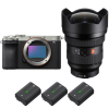 Sony A7C II Silver + FE 12-24mm f/2.8 GM + 3 Sony NP-FZ100-2