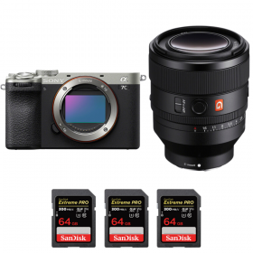 Sony A7C II Silver + FE 50mm f/1.2 GM + 3 SanDisk 64GB Extreme PRO UHS-II SDXC 300 MB/s-2