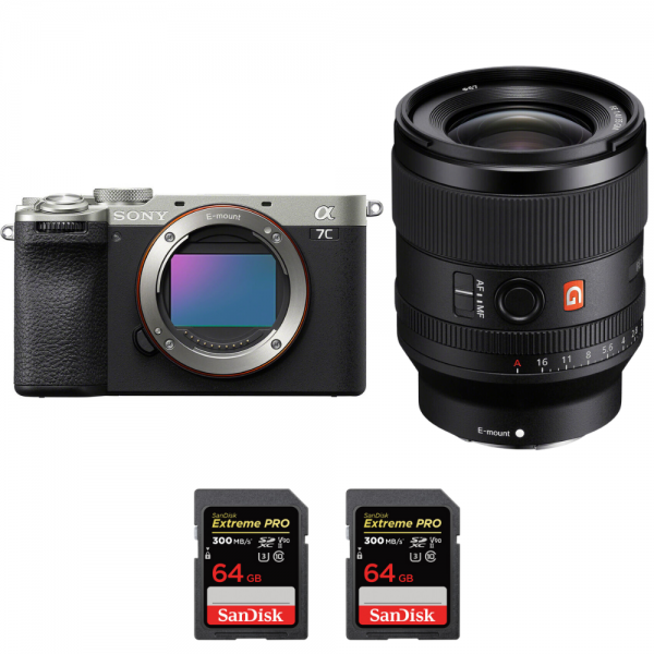 Sony A7C II Silver + FE 35mm f/1.4 GM + 2 SanDisk 64GB Extreme PRO UHS-II SDXC 300 MB/s-2