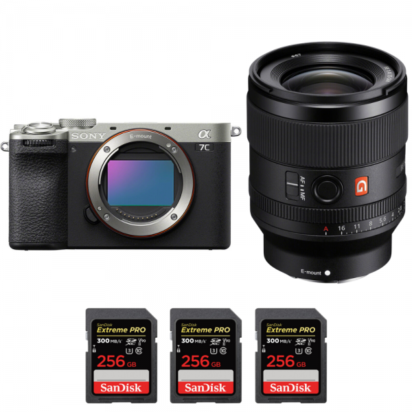 Sony A7C II Silver + FE 35mm f/1.4 GM + 3 SanDisk 256GB Extreme PRO UHS-II SDXC 300 MB/s-2