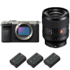 Sony A7C II Plata + FE 35mm f/1.4 GM + 3 Sony NP-FZ100-2