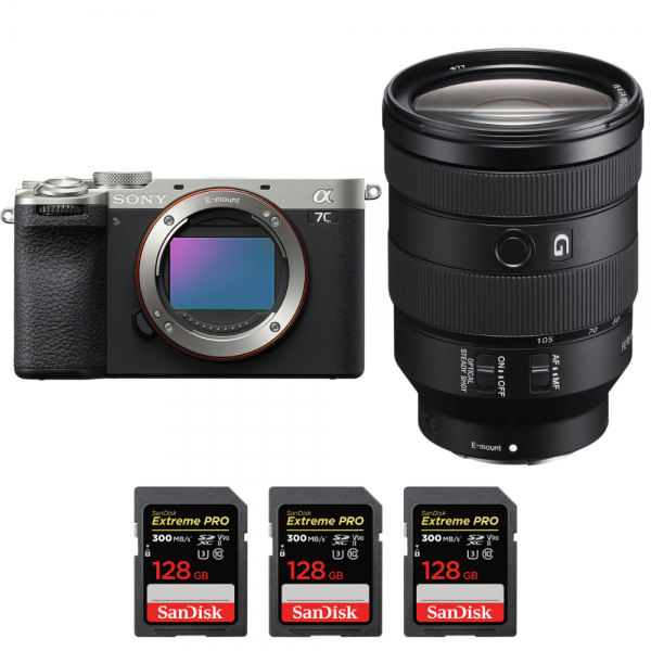 Sony A7C II Plata + FE 24-105mm f/4 G OSS + 3 SanDisk 128GB Extreme PRO UHS-II SDXC 300 MB/s-2