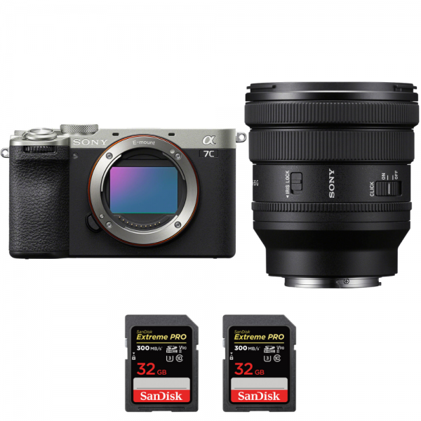 Sony A7C II Silver + FE PZ 16-35mm f/4 G + 2 SanDisk 32GB Extreme PRO UHS-II SDXC 300 MB/s-2