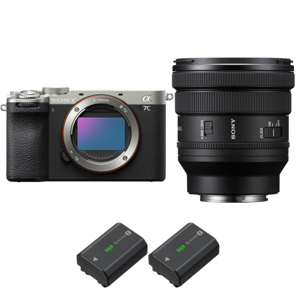 Sony A7C II Plata + FE PZ 16-35mm f/4 G + 2 Sony NP-FZ100-2