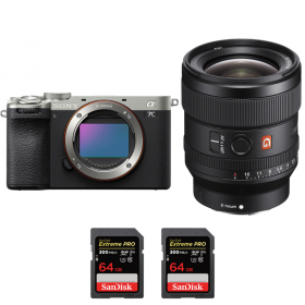 Sony A7C II Silver + FE 24mm f/1.4 GM + 2 SanDisk 64GB Extreme PRO UHS-II SDXC 300 MB/s-2