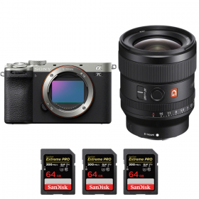 Sony A7C II Plata + FE 24mm f/1.4 GM + 3 SanDisk 64GB Extreme PRO UHS-II SDXC 300 MB/s-2