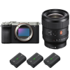 Sony A7C II Silver + FE 24mm f/1.4 GM + 3 Sony NP-FZ100-2