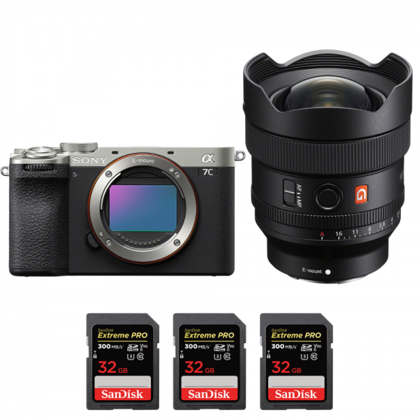 Sony A7C II Silver + FE 14mm f/1.8 GM + 3 SanDisk 32GB Extreme PRO UHS-II SDXC 300 MB/s-2