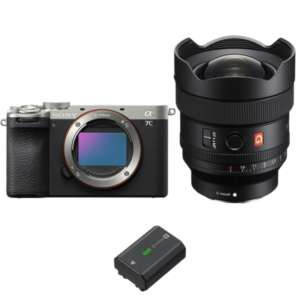 Sony A7C II Silver + FE 14mm f/1.8 GM + 1 Sony NP-FZ100-2