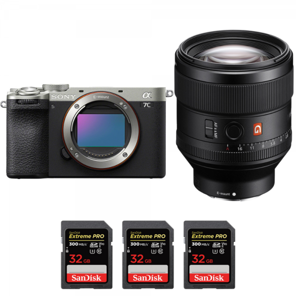 Sony A7C II Plata + FE 85mm f/1.4 GM + 3 SanDisk 32GB Extreme PRO UHS-II SDXC 300 MB/s-2