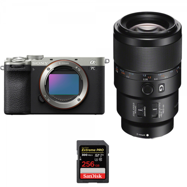 Sony A7C II Plata + FE 90mm f/2.8 Macro G OSS + 1 SanDisk 256GB Extreme PRO UHS-II SDXC 300 MB/s-2