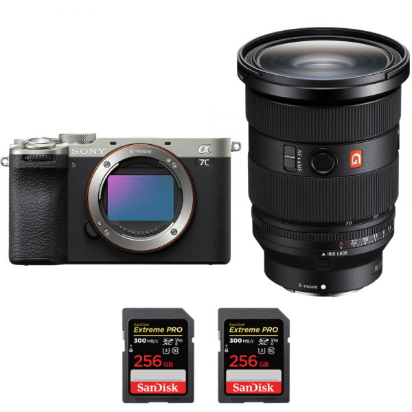 Sony A7C II Plata + FE 24-70mm f/2.8 GM II + 2 SanDisk 256GB Extreme PRO UHS-II SDXC 300 MB/s-2