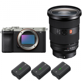 Sony A7C II Silver + FE 24-70mm f/2.8 GM II + 3 Sony NP-FZ100-2