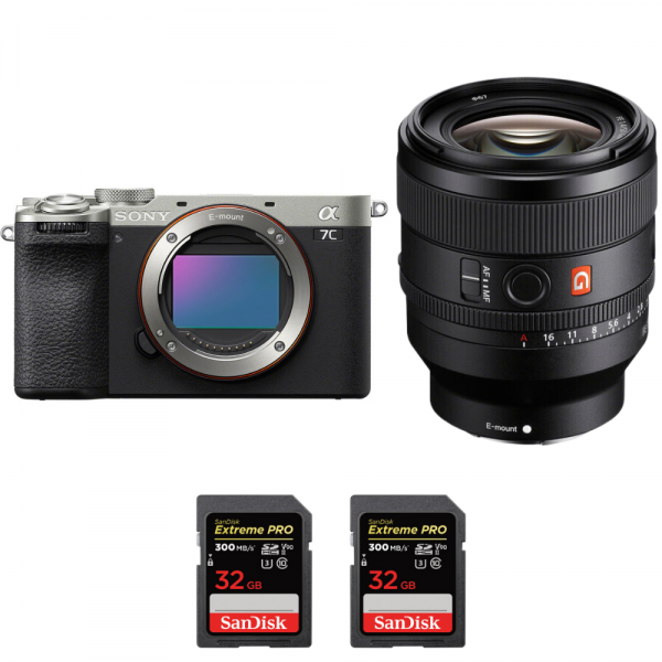 Sony A7C II Silver + FE 50mm f/1.4 GM + 2 SanDisk 32GB Extreme PRO UHS-II SDXC 300 MB/s-2