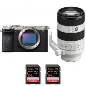 Sony A7C II Silver + FE 70-200mm f/4 Macro G OSS II + 2 SanDisk 64GB Extreme PRO UHS-II SDXC 300 MB/s-2