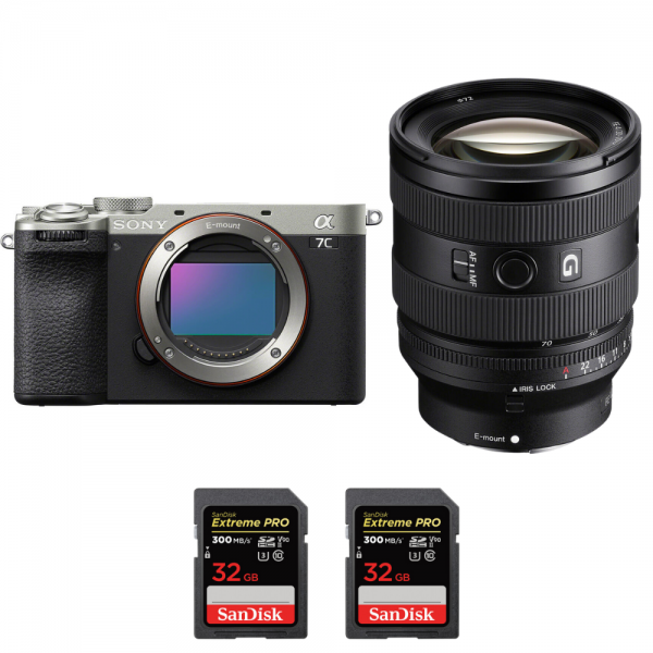 Sony A7C II Plata + FE 20-70mm f/4 G + 2 SanDisk 32GB Extreme PRO UHS-II SDXC 300 MB/s-2