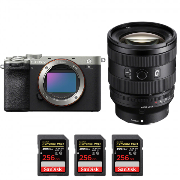 Sony A7C II Plata + FE 20-70mm f/4 G + 3 SanDisk 256GB Extreme PRO UHS-II SDXC 300 MB/s-2