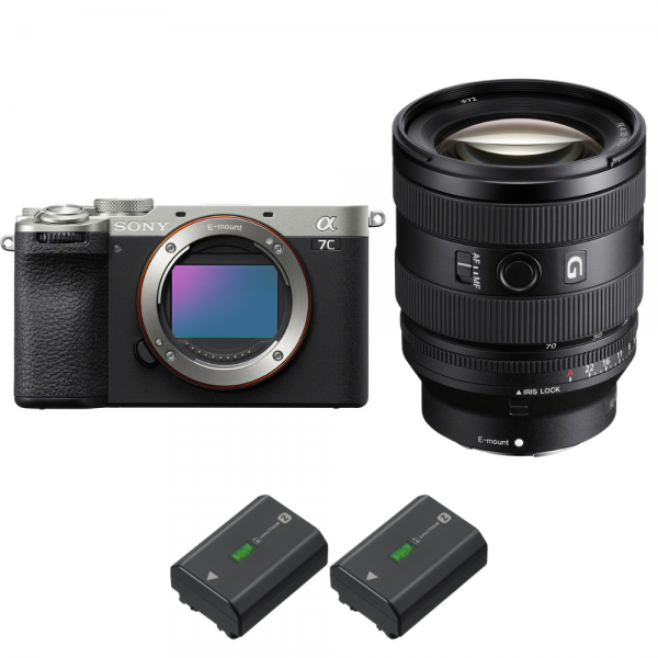Sony A7C II Plata + FE 20-70mm f/4 G + 2 Sony NP-FZ100-2