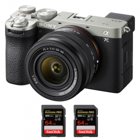 Sony A7C II Plata + FE 28-60mm f/4-5.6 + 2 SanDisk 64GB Extreme PRO UHS-II SDXC 300 MB/s-2
