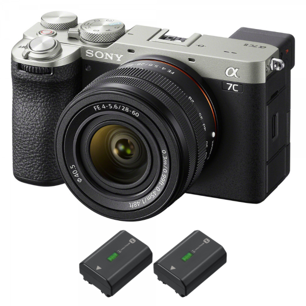 Sony A7C II Plata + FE 28-60mm f/4-5.6 + 2 Sony NP-FZ100-2