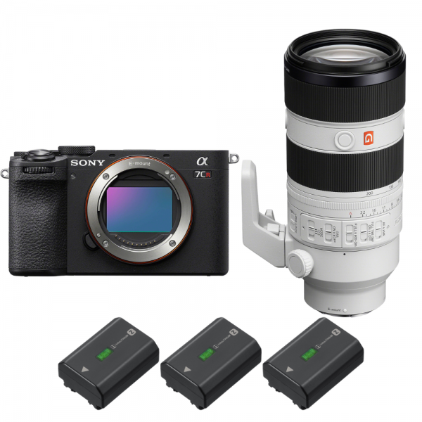 Sony A7CR Noir + FE 70-200mm f/2.8 GM OSS II + 3 Sony NP-FZ100-2
