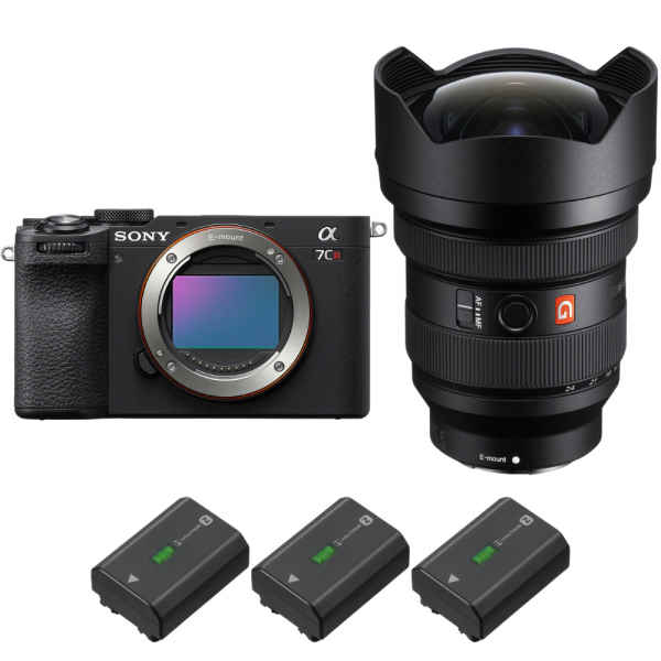 Sony A7CR Negro + FE 12-24mm f/2.8 GM + 3 Sony NP-FZ100-2