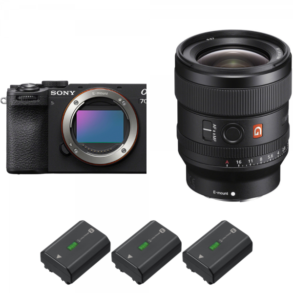 Sony A7CR Noir + FE 24mm f/1.4 GM + 3 Sony NP-FZ100-2
