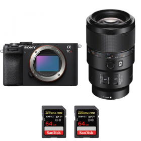 Sony A7CR Black + FE 90mm f/2.8 Macro G OSS + 2 SanDisk 64GB Extreme PRO UHS-II SDXC 300 MB/s-2