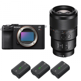 Sony A7CR Noir + FE 90mm f/2.8 Macro G OSS + 3 Sony NP-FZ100-2