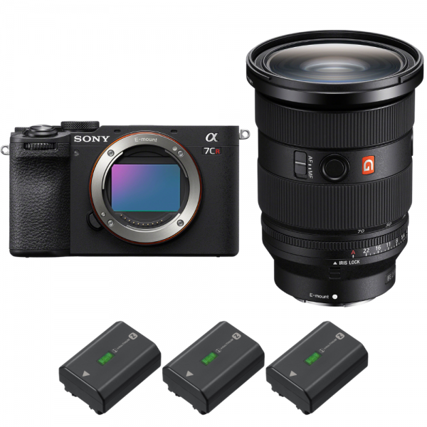 Sony A7CR Negro + FE 24-70mm f/2.8 GM II + 3 Sony NP-FZ100-2