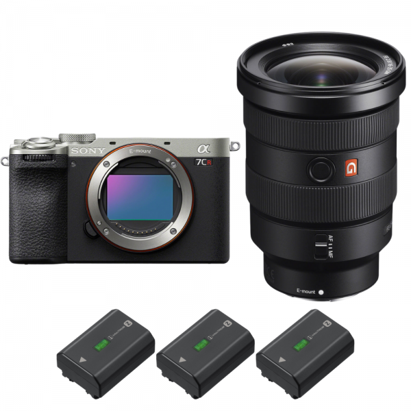 Sony A7CR Plata + FE 16-35mm f/2.8 GM + 3 Sony NP-FZ100-2