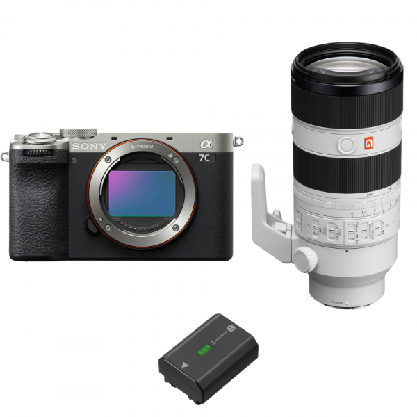 Sony A7CR Plata + FE 70-200mm f/2.8 GM OSS II + 1 Sony NP-FZ100-2