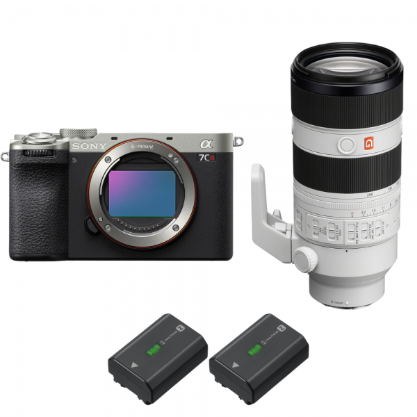 Sony A7CR Plata + FE 70-200mm f/2.8 GM OSS II + 2 Sony NP-FZ100-2