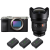 Sony A7CR Plata + FE 12-24mm f/2.8 GM + 3 Sony NP-FZ100-2