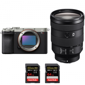 Sony A7CR Silver + FE 24-105mm f/4 G OSS + 2 SanDisk 64GB Extreme PRO UHS-II SDXC 300 MB/s-2
