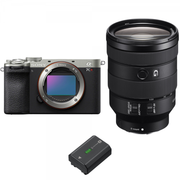 Sony A7CR Silver + FE 24-105mm f/4 G OSS + 1 Sony NP-FZ100-2